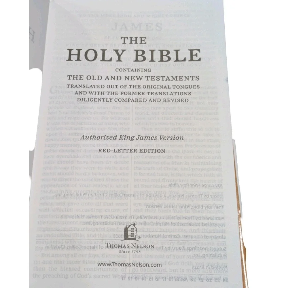 Holy‎ Bible King James Version Pew Bible Large Print Edition By Thomas Nelson